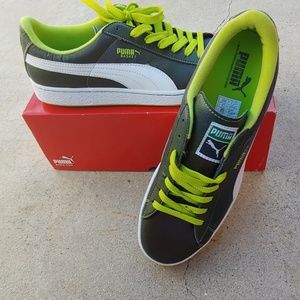 Men's Puma Basket Reptile Green/Tender Shoots 13